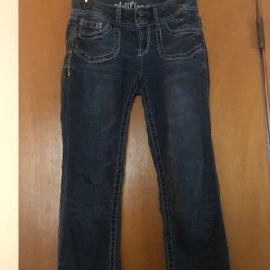 Juniors Wallflower jeans size 3 flare leg